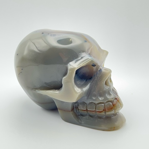 Druzy Agate Skull 1.53lbs - Picture 2 of 4